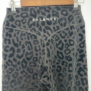 WOMENS vitality / balance athletica leopard leggings with raised texture details